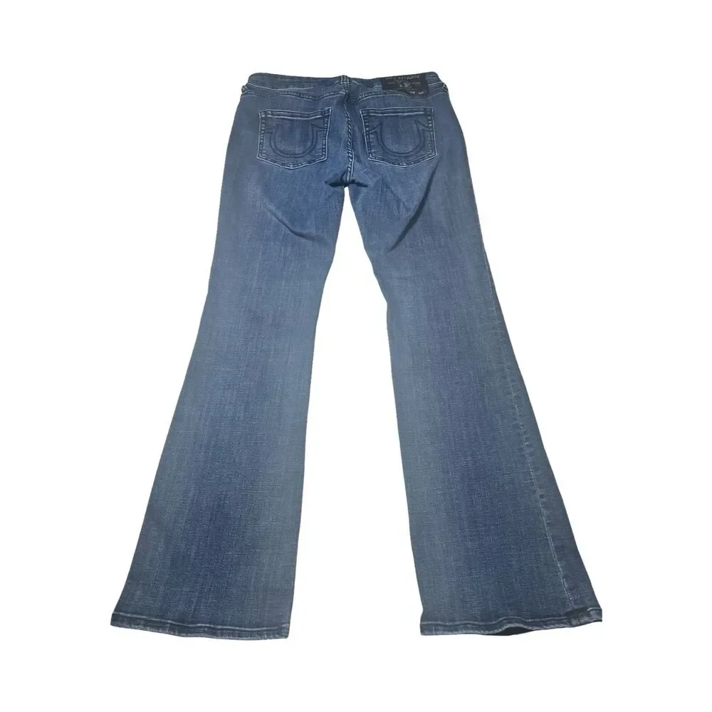 True Religion‎ Becca Mid Rise Bootcut Jeans Dark Wash Blue Size 29 205058B